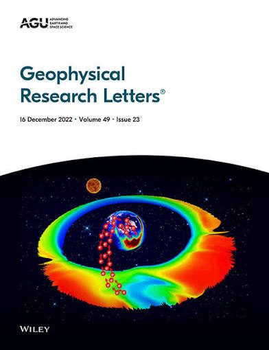 Обложка журнала Geophysical Research Letters