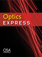Обложка журнала Optics Express