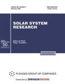 Обложка журнала Solar System Research